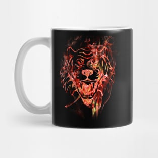 Red Flame Tiger Mug